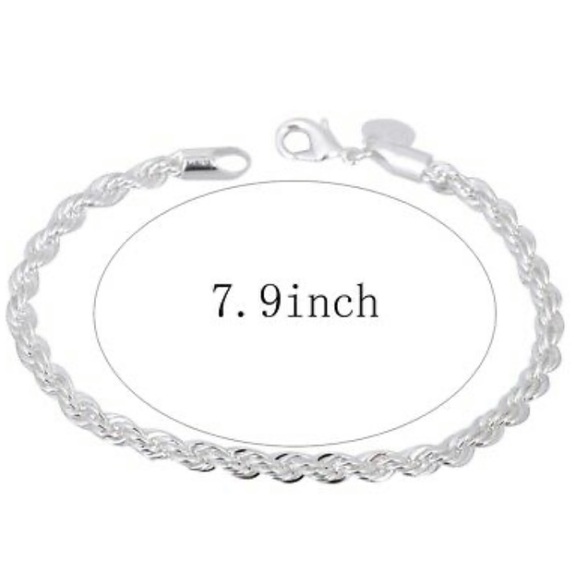 1 LEFT 💕 8” TWIST SILVER STAINLESS STEEL BRACELET - Picture 4 of 7